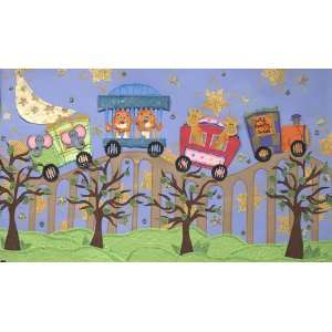  Wilds Family Circus Train Collage Canvas Art