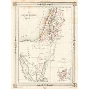  Dufour 1846 Antique Map of the Holy Land: Office Products