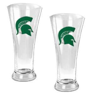  Michigan State Spartans NCAA 2pc Pilsner Set: Sports 