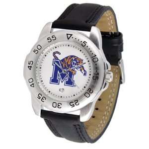  Memphis Tigers NCAA Mens Leather Sports Watch: Sports 