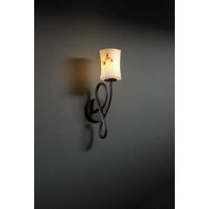    Faux Alabaster 1 Light Bronze Hourglass Sconce: Home Improvement