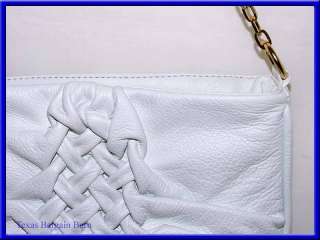 ANTONIO MELANI PURSE   REYA   Small White Leather $159 New! Evening 