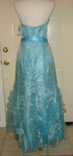 NWT! JESSICA McCLINTOCK Strapless Turquoise Dress CUTE!  