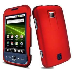   RED HARD RUBBERIZED CASE COVER for HUAWEI ASCEND M860 