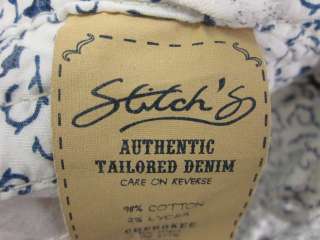 NWT STITCHS White Stitching Detail Capri Jeans Sz 27  