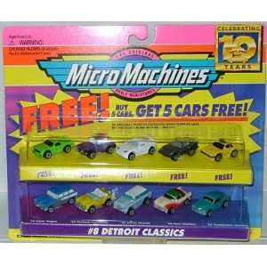   Micro Machines Detroit Classics #8 + 5 Bonus Cars Collection: Toys