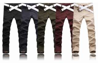 Men Slim Fit Zipper Leopard Pocket Trendy Pants Trouser  
