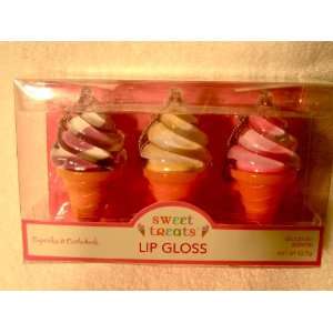 Ice Cream Cone Scented Sweat Treats Lip Gloss   3 Pack   Strawberry 