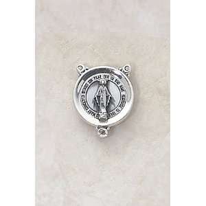  1/2 Sterling Silver Rosary Center Catholic Religious Fine 