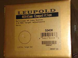 Leupold Competition Rifle Scope 30mm Tube 40x 45mm 53436  