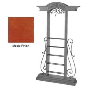 Six Cue Wrought Iron Wall Rack (Maple):  Sports & Outdoors