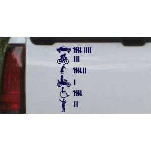 Navy 18in X 9.5in    Keeping Count Funny Car Window Wall Laptop Decal 
