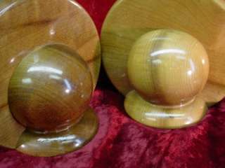   1930s MYRTLEWOOD BOOK ENDS Art Deco BOOKENDS Wood BALL QUALITY!  