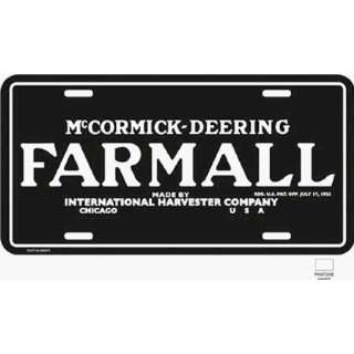 John Deere 08001 McCormick Deering FA License Plate   Black:  