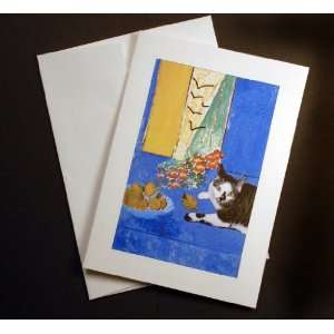  A Cat Meets Matisse Still Life Cat Card: Pet Supplies