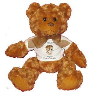   Massage Therapist Plush Teddy Bear with WHITE T Shirt: Toys & Games