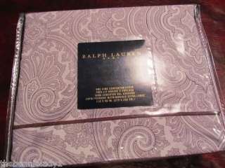 New Ralph Lauren White Bordeaux Brentwood King Paisley Duvet Italy NWT 