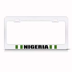  Nigeria Nigerian Flag White Country Metal license plate 