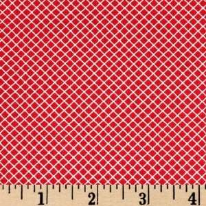  45 Wide Gallery In Red Diamonds Red/Cream Fabric By The 