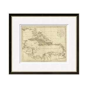  Map Of The West Indies 1796 Framed Giclee Print: Home 