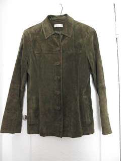 Lord and Taylor green suede jacket P  