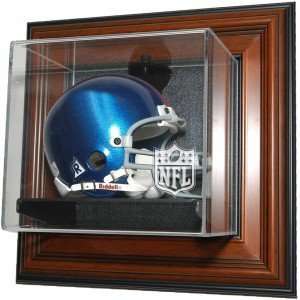  NFL Logo Gear Mini helmet Case Up Display, Brown: Sports 