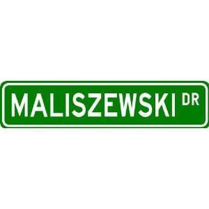 MALISZEWSKI Street Sign ~ Personalized Family Lastname Sign ~ Gameroom 