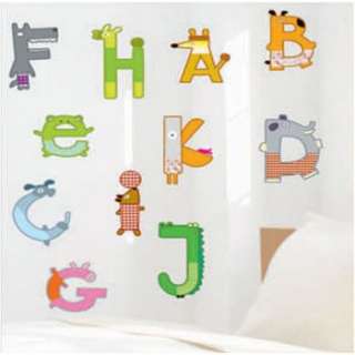 SALE LARGE Nursery Wall Stickers Removable Decals  ALPHABET  