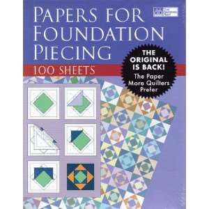  Papers For Foundation Piecing   100 Sheets: Arts, Crafts 