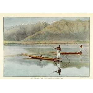  1921 Print Dal Lake Srinagar Kashmir Jammu India Cultural 