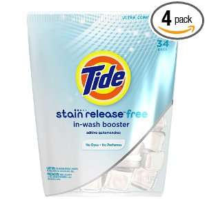  Tide Stain Release Duo Pac Free, 34 Count (Pack of 4 