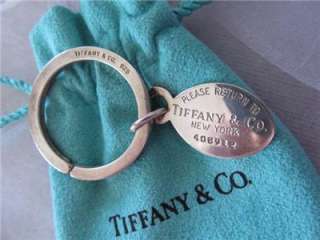 Tiffany & Co. S/Silver Return To Tiffany Oval Keychain  