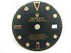 ROLEX GMT MASTER SERTI DIAL BLACK WITH DIAMONDS & RUBIES FOR 18KGOLD 