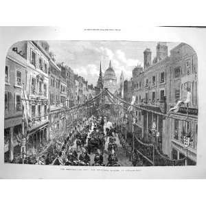   1872 Thanksgiving Day Procession Ludgate Hill London