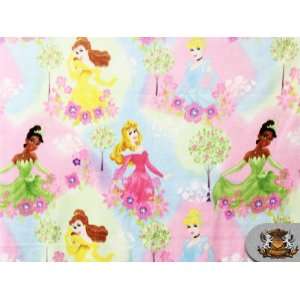  Fleece Printed *Disneys Princesses Garden* Fabric / By 