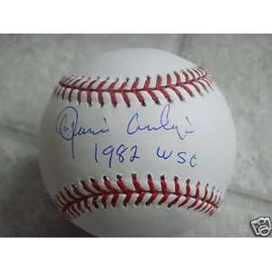  Joaquin Andujar 1982 Wsc Cards Official Signed Ml Ball 