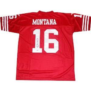  Joe Montana Replithentic Red 49ers Jersey: Sports 