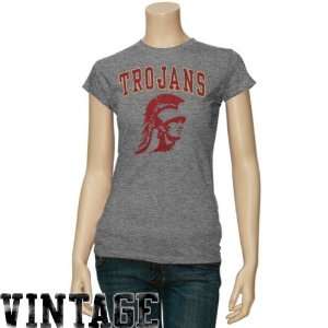   : USC Trojans Ladies Ash Big Arch n Logo T shirt: Sports & Outdoors