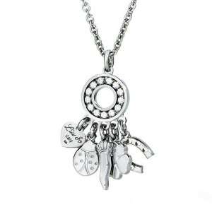 Liu Jo Ladies Necklace in White 925 Silver with White Crystals, form 