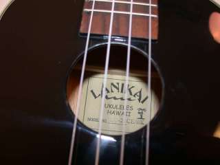 LANIKAI Concert Ukulele, Acoustic/Electric, BLACK  