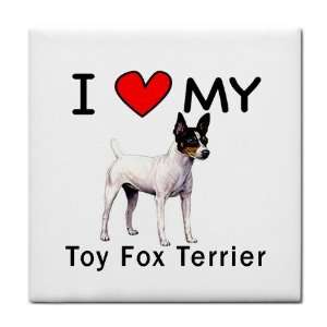  I Love My Toy Fox Terrier Tile Trivet: Everything Else