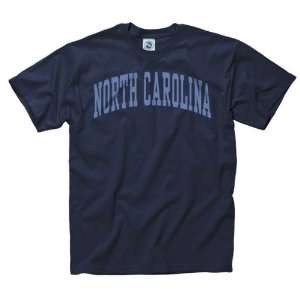  North Carolina Tar Heels Youth Navy Arch T Shirt: Sports 