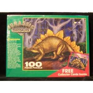  Jurassic Dinosaurs 100 Peice Puzzle W/free Collector Cards 