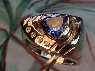 Lab Created Tanzanite Sterling Silver Vermeil Ring  
