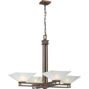 Satco Products Inc 60/4404 Ratio   4 Light Chandelier w/ Frosted Sand 