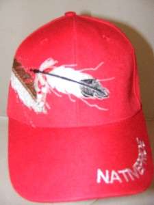 EAGLE FEATHERS NATIVE PRIDE AMERICAN INDIAN HAT ,CAP  