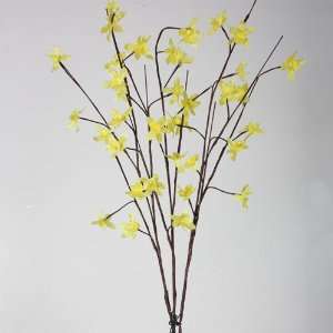   LED Lighted Yellow Flower Branch Set   Yellow Lights: Home & Kitchen