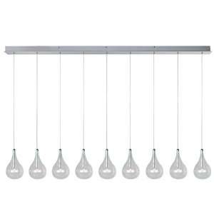 ET2 Lighting Larmes 9 Light Pendant in Polished Chrome Finish   E23119 