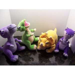  LAND BEFORE TIME Set of 4 Plush Toys & Games