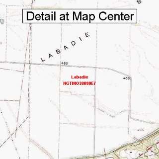   Topographic Quadrangle Map   Labadie, Missouri (Folded/Waterproof